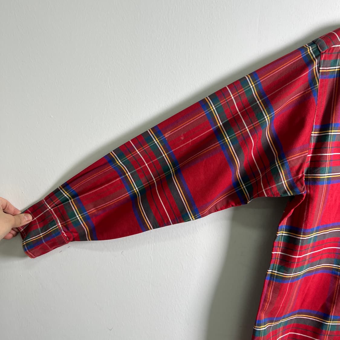 폴로 랄프로렌 레드 타탄 체크 셔츠 M 상품이미지6