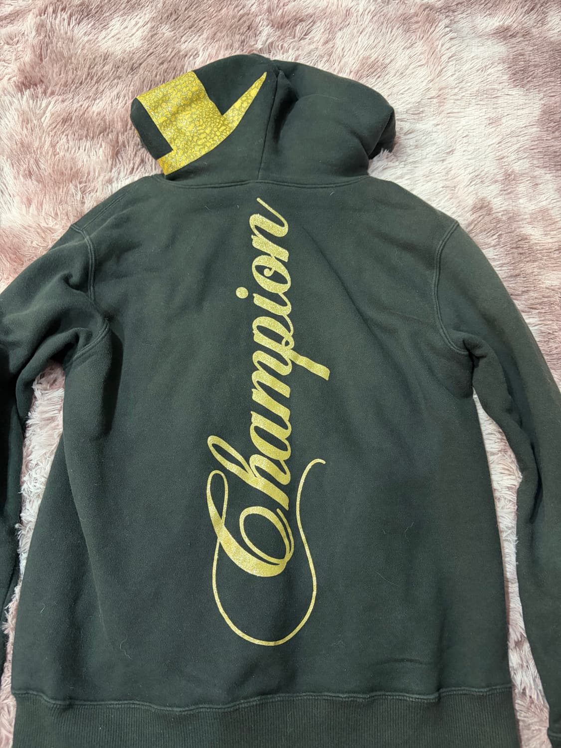 챔피온 금장 레터링 후드집업 상품이미지3