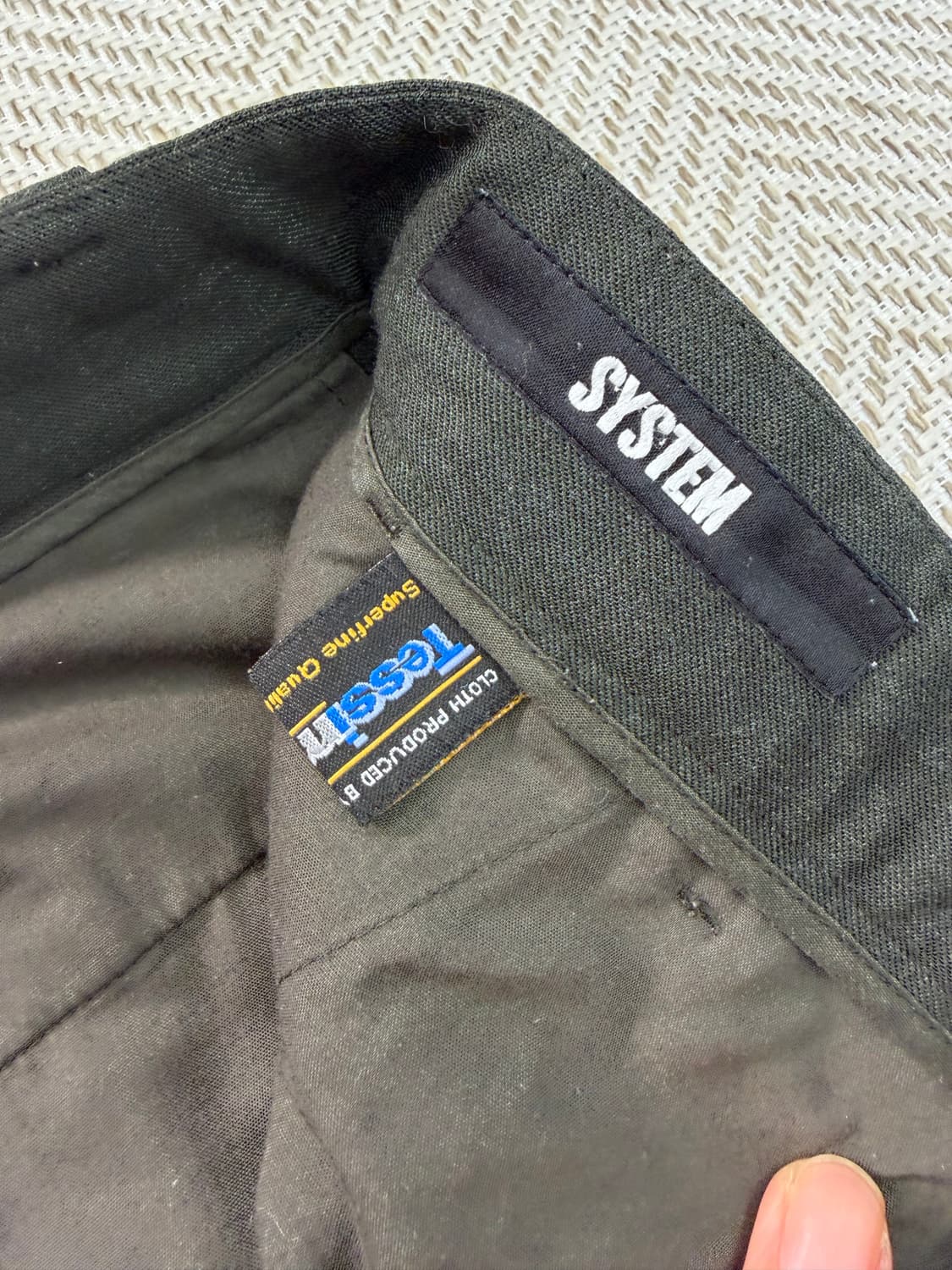 정품) 시스템옴므 한섬 가죽 디테일 카고 팬츠 78(30) 상품이미지6
