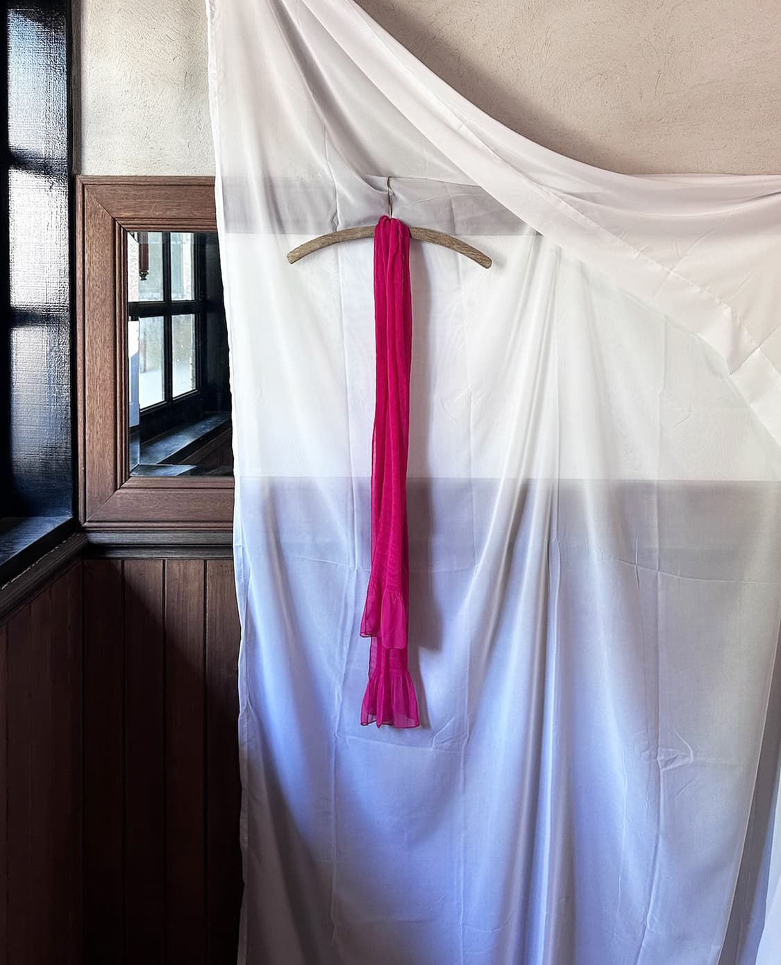 JPV shirring pink scarf 상품이미지3