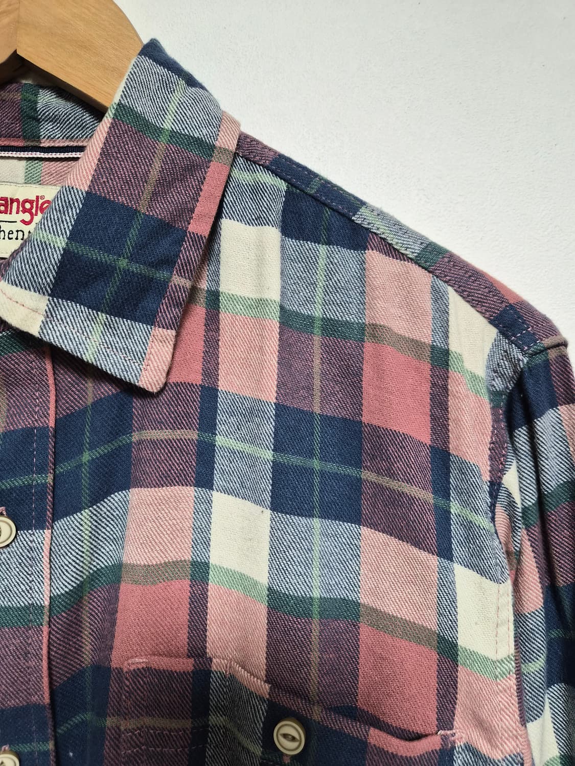 랭글러Wrangler 체크 셔츠 M사이즈 - S358 상품이미지2