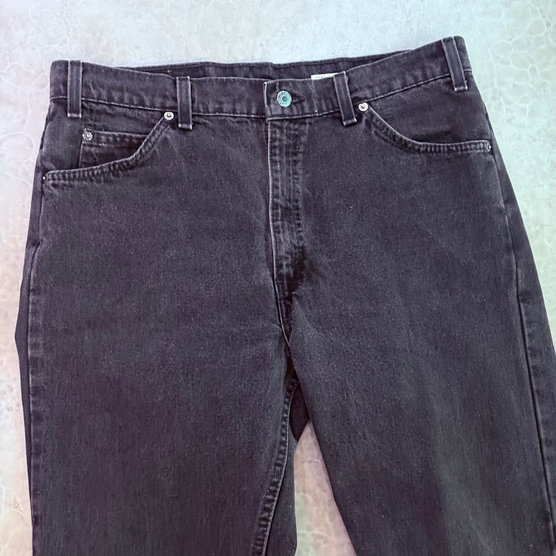 [36/36] USA 리바이스 505 오렌지탭 orange 흑청 블랙 상품이미지2