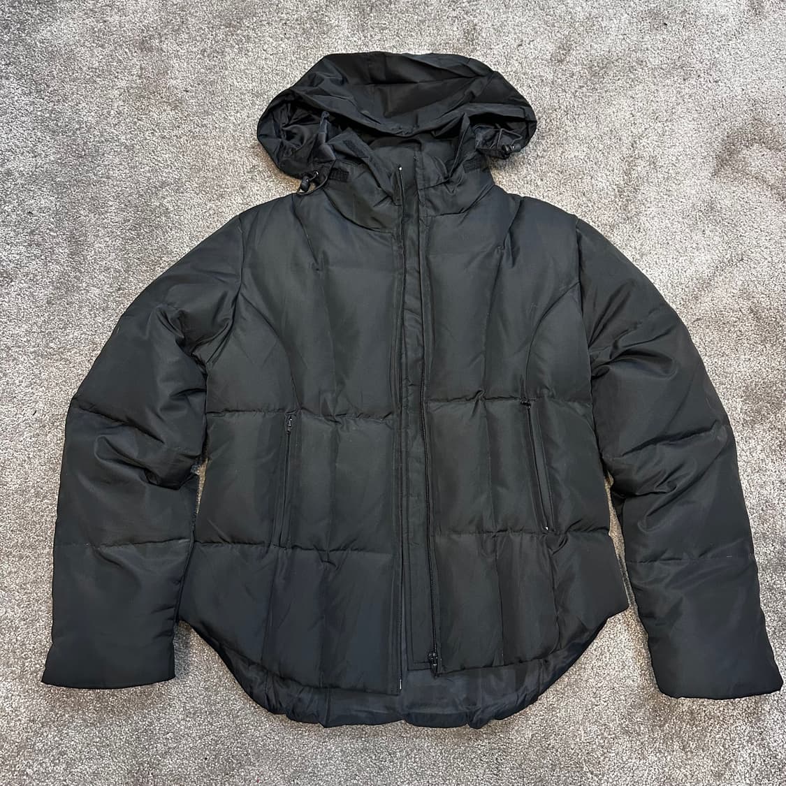 DKNY 퀄팅 블랙 덕다운 숏 푸퍼 자켓M 상품이미지1