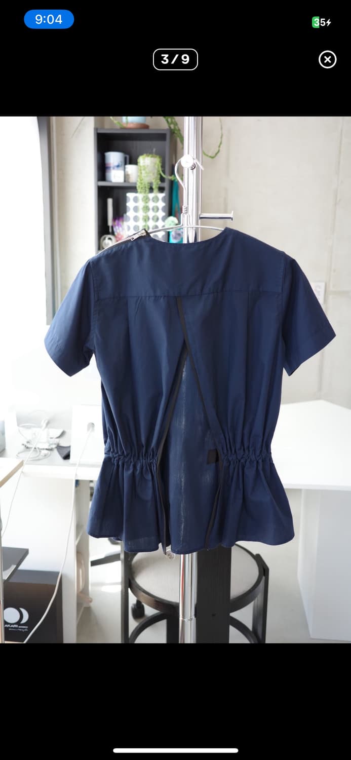 사카이 럭 15aw 드로우 스트링 백 오픈 블라우스 상품이미지2