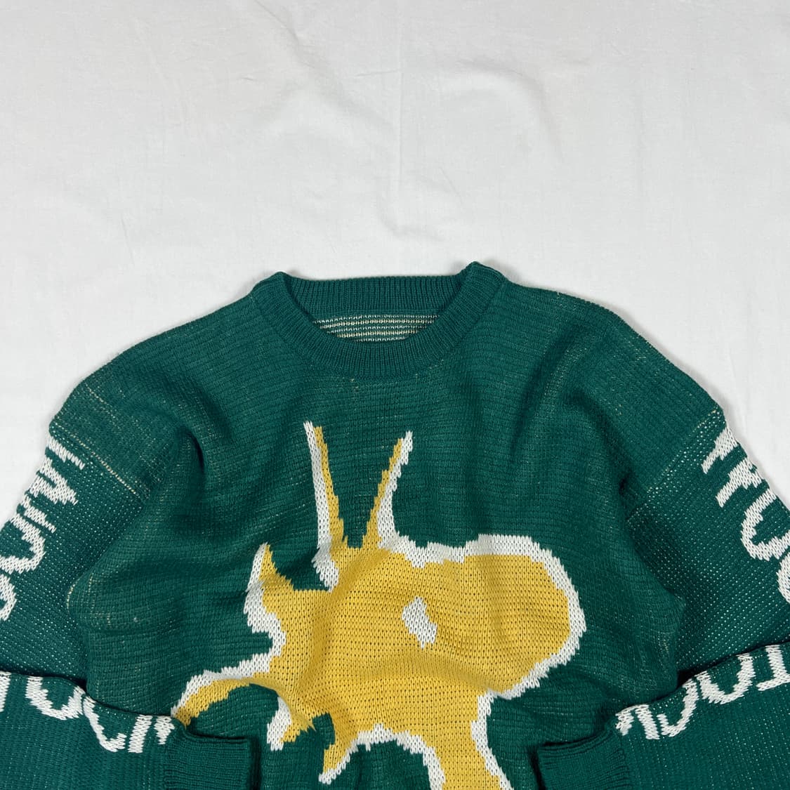 90‘s 우드스탁 피넛 카툰 빅로고 니트 스웨터 상품이미지2