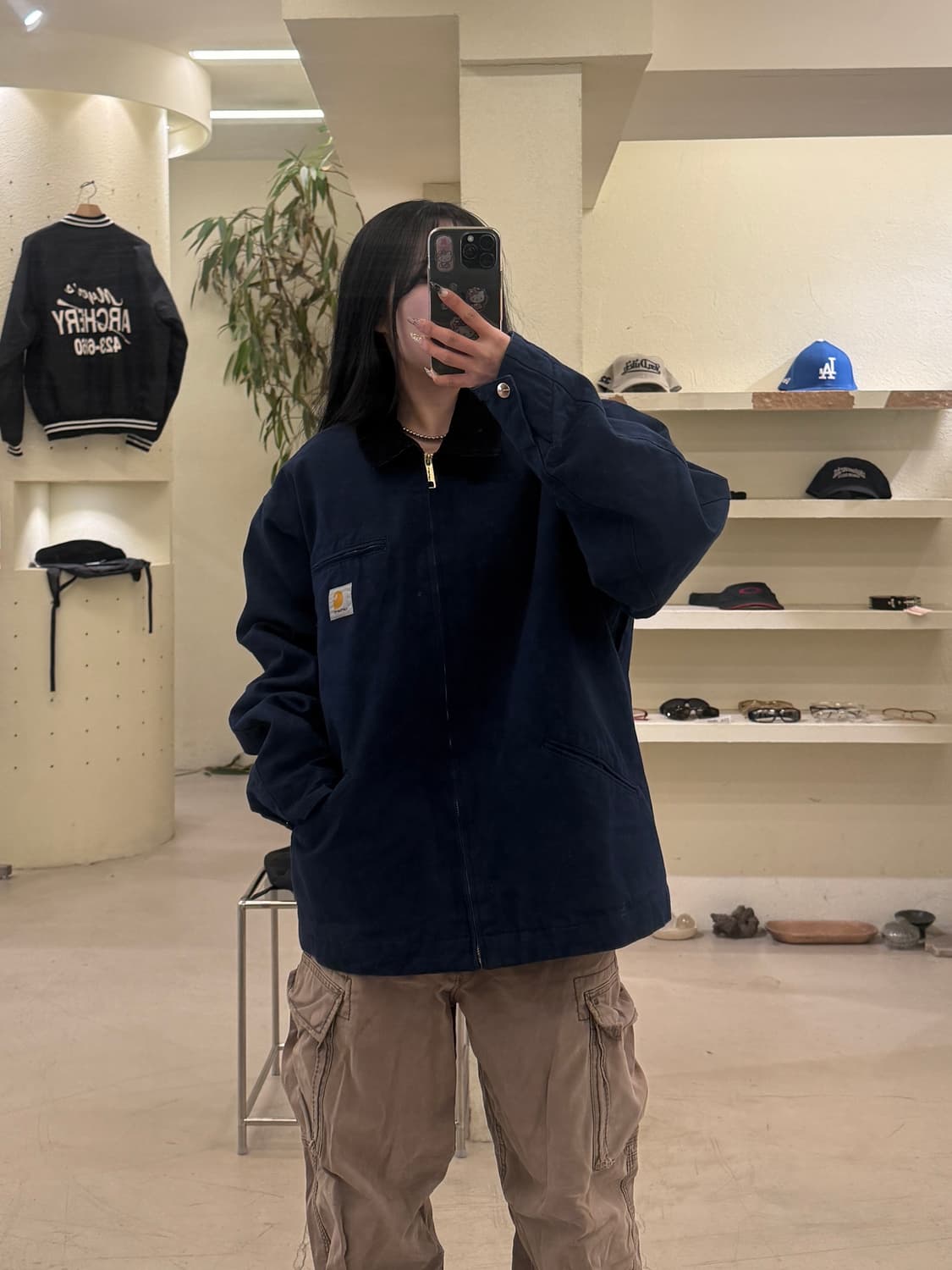 칼하트 wip 네이비 og 디트로이트 자켓 U636 상품이미지1