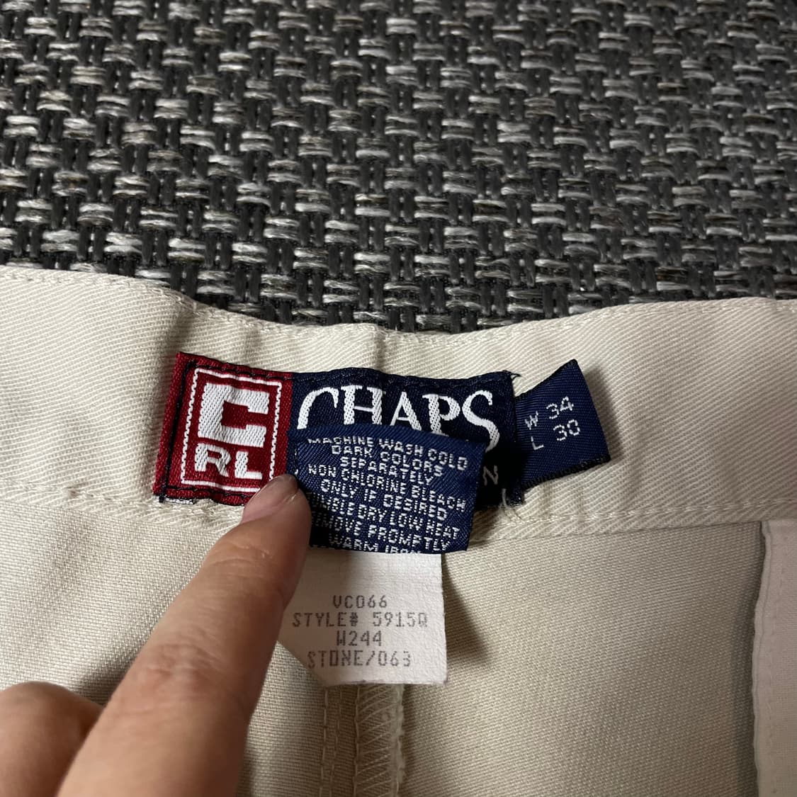 (34) 폴로 랄프로렌 챕스 아이보리 핀턱 코튼 팬츠 상품이미지6