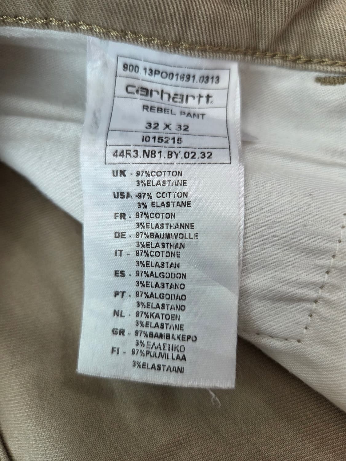 Carhartt 칼하트 스트래치 치노 팬츠 32 면바지 상품이미지7
