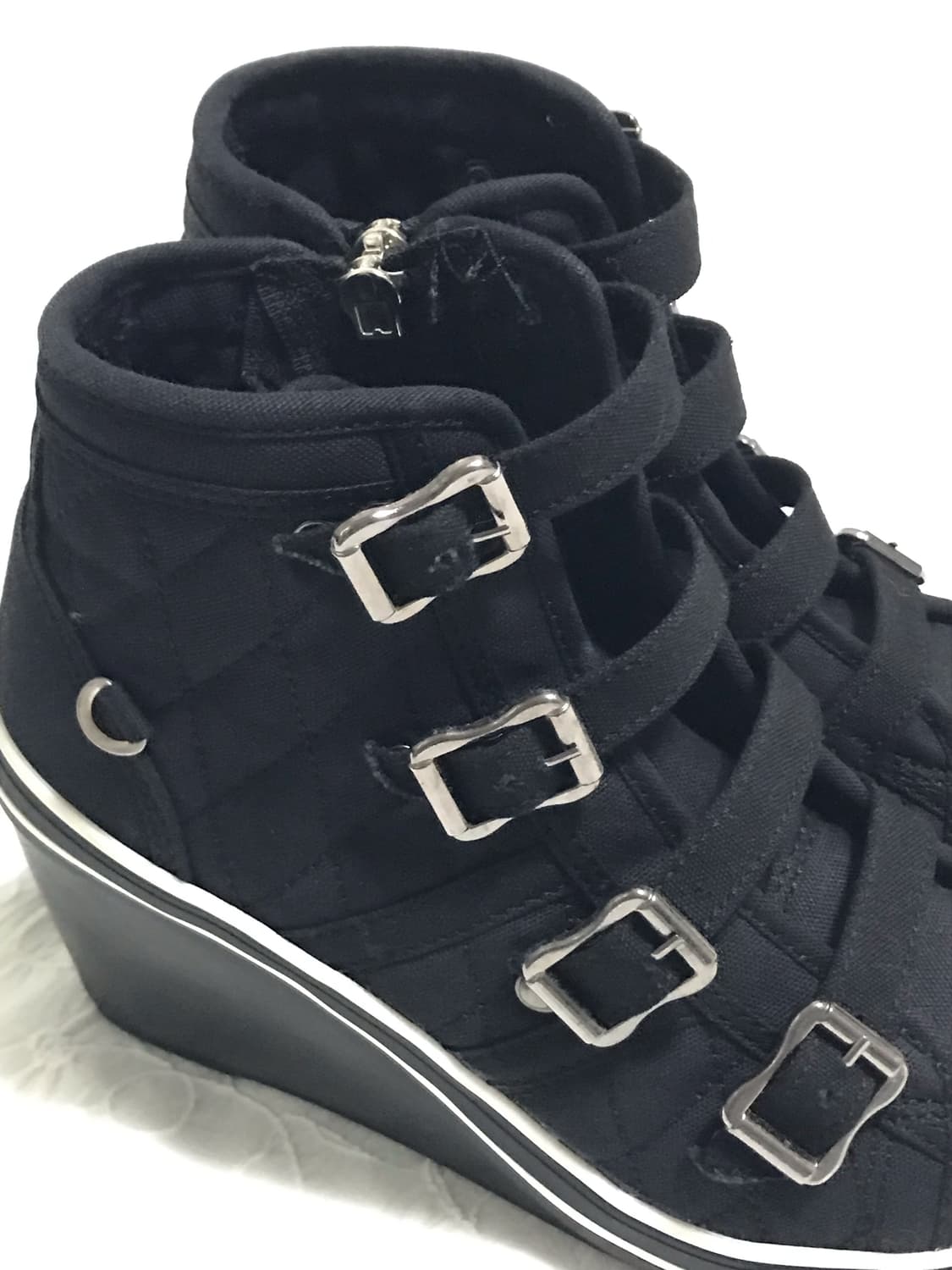 빈티지 갸루 퀼팅 버클 웨지힐 스니커즈 235 상품이미지8