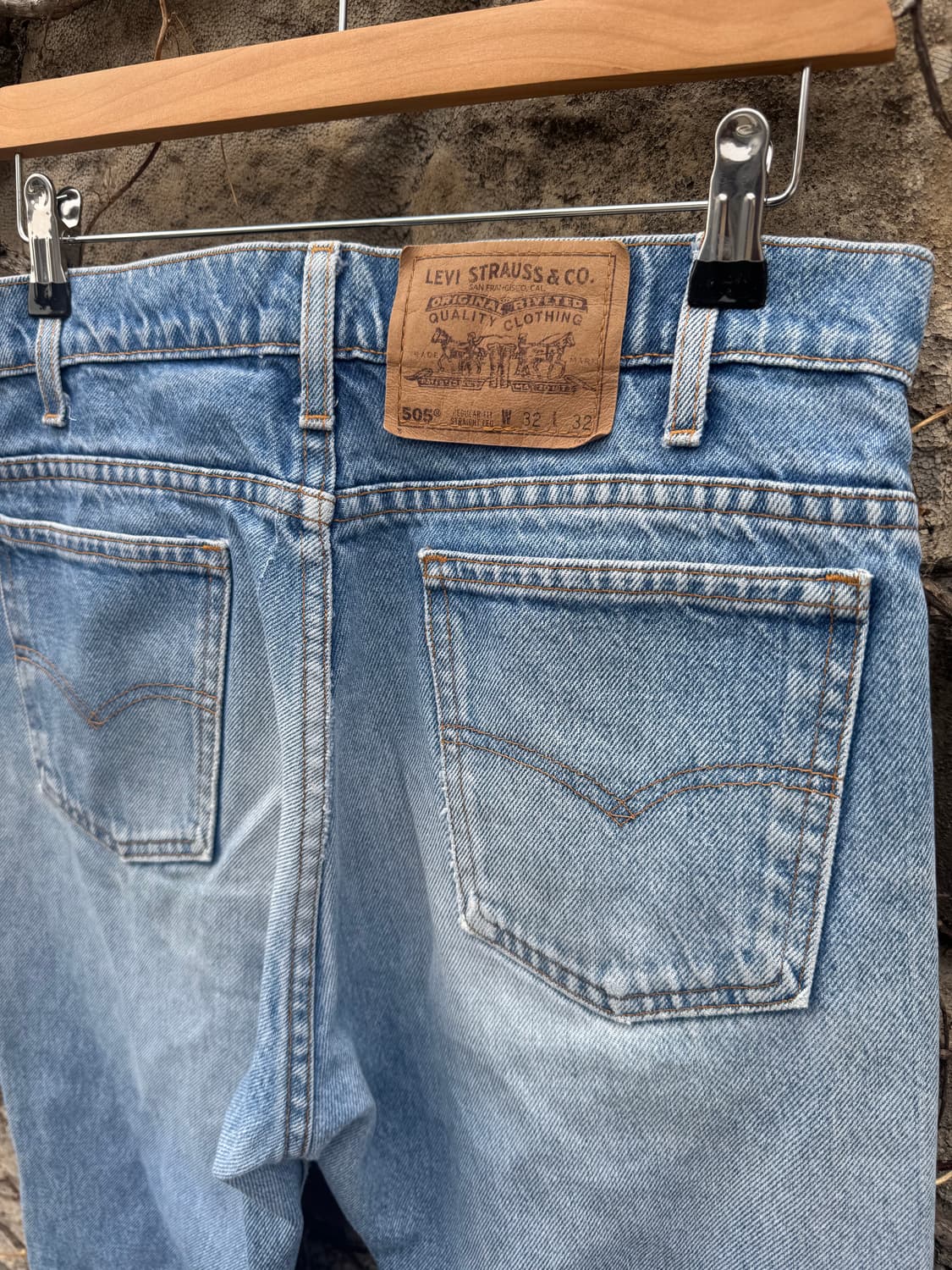 90s 리바이스 빈티지 505 워싱 데님 팬츠 32 상품이미지6