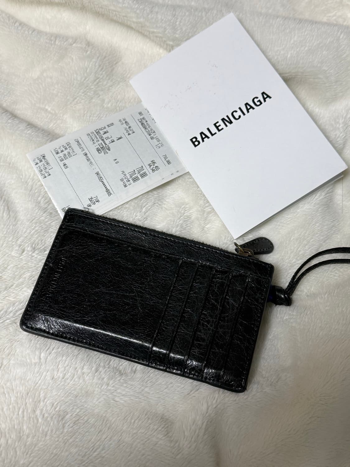 발렌시아가 르 시티 롱 레더 카드 홀더 블랙 상품이미지2