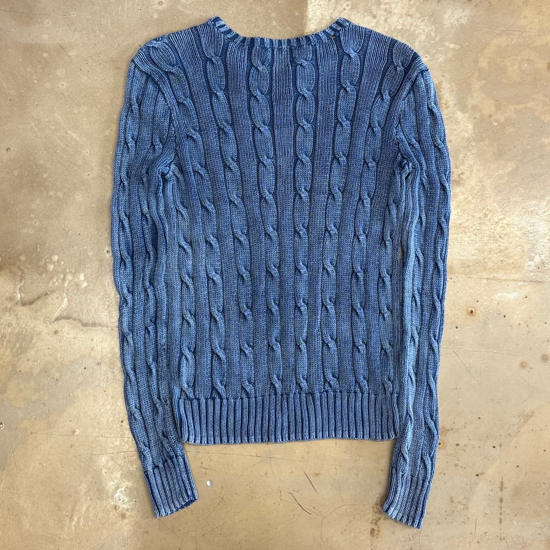 S 폴로랄프로렌 여성용 뮤트블루 케이블 니트 상품이미지3