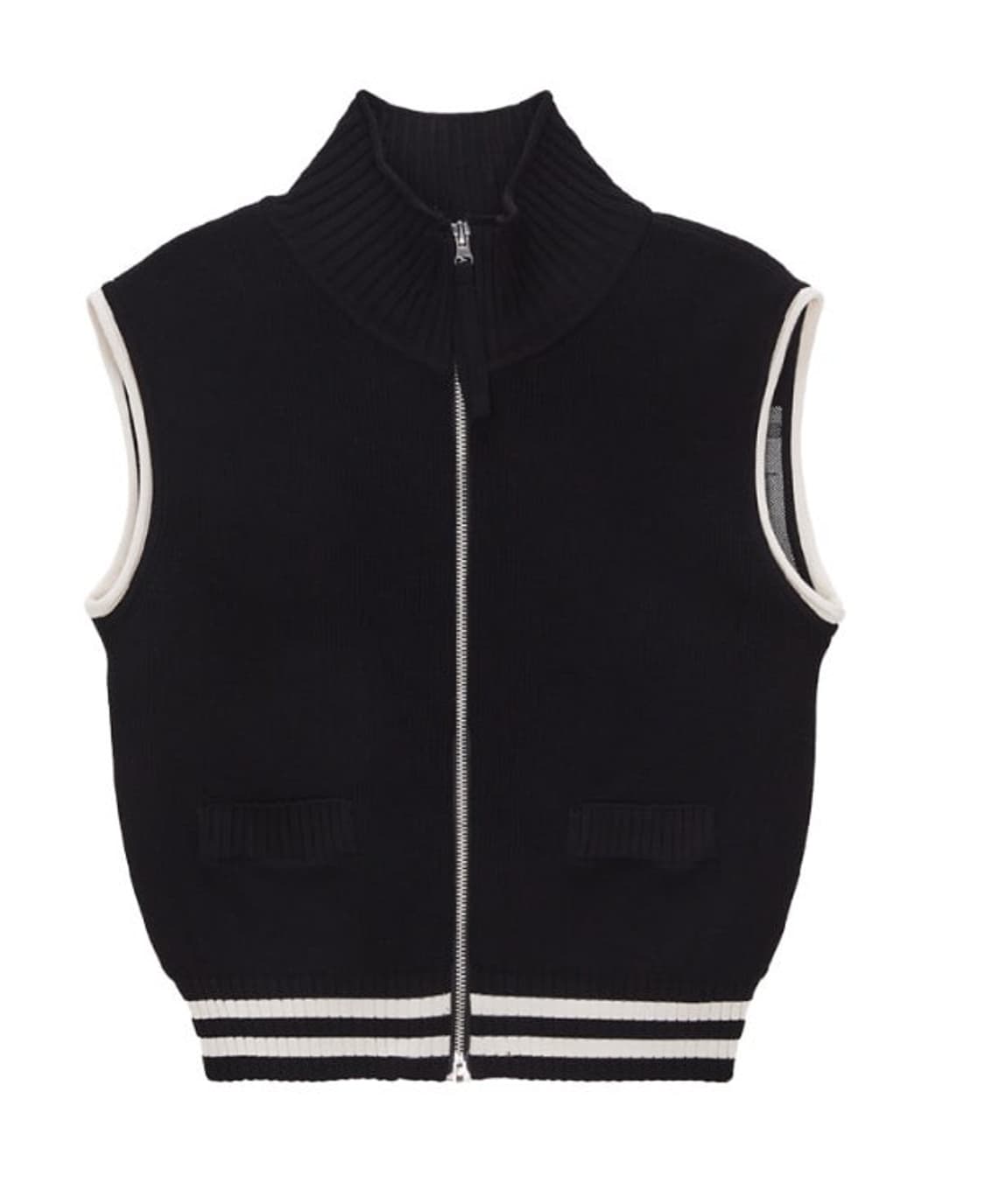 마뗑킴 스펠로고 니트 베스트 L 상품이미지1