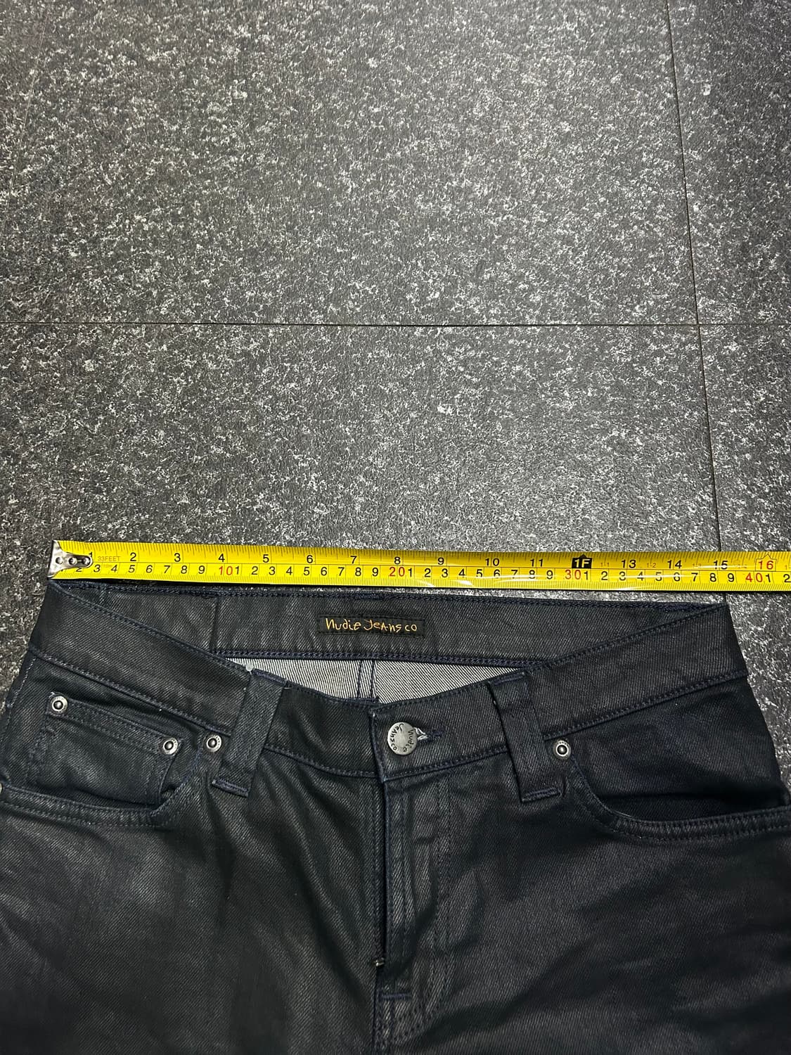 누디진(Nudie Jeans) 세미스판 블랙 코팅 데님 청바지 30~32 상품이미지6