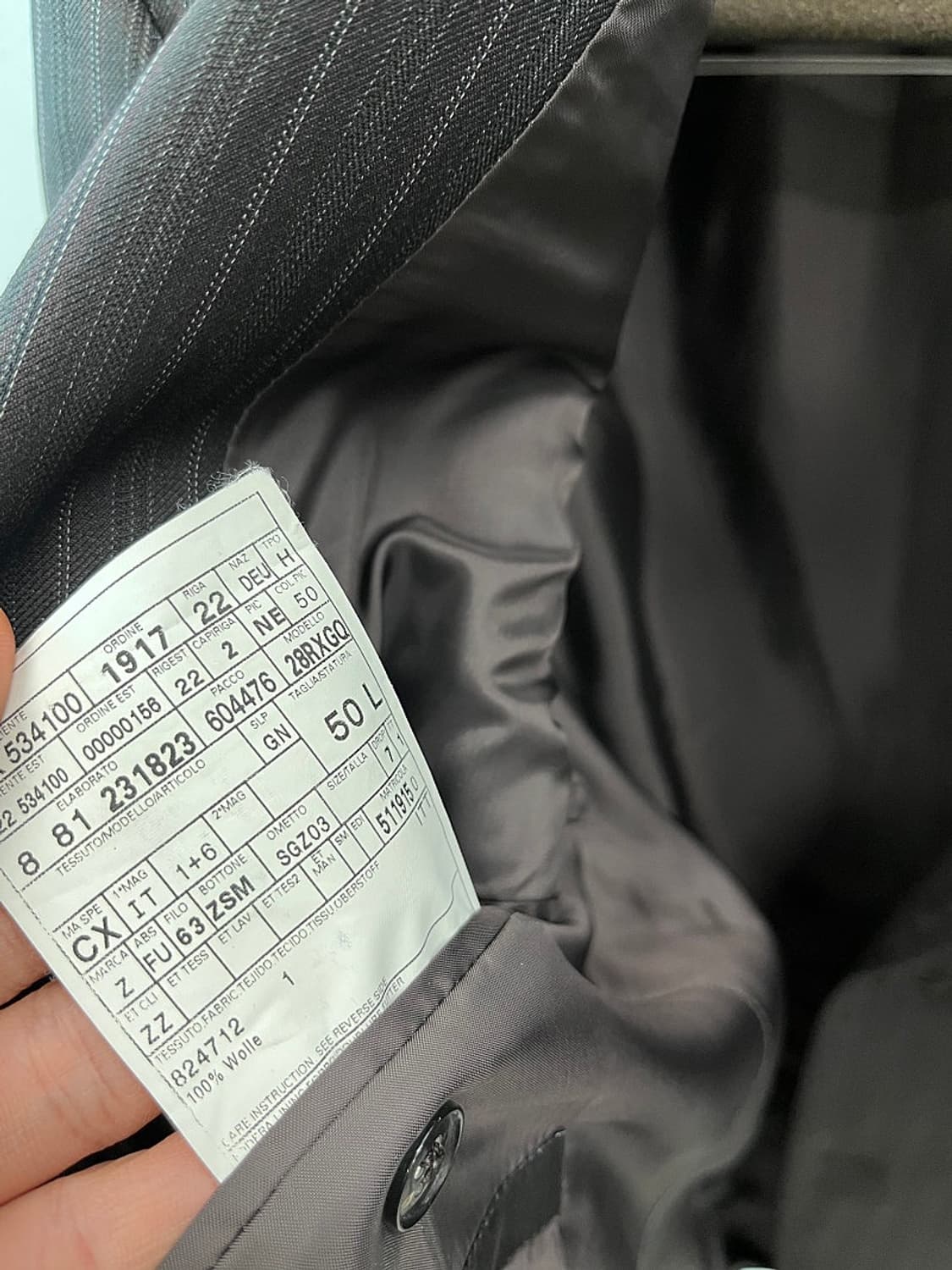 105,35) 제냐 브라운 스트라이프 슈트  상품이미지9