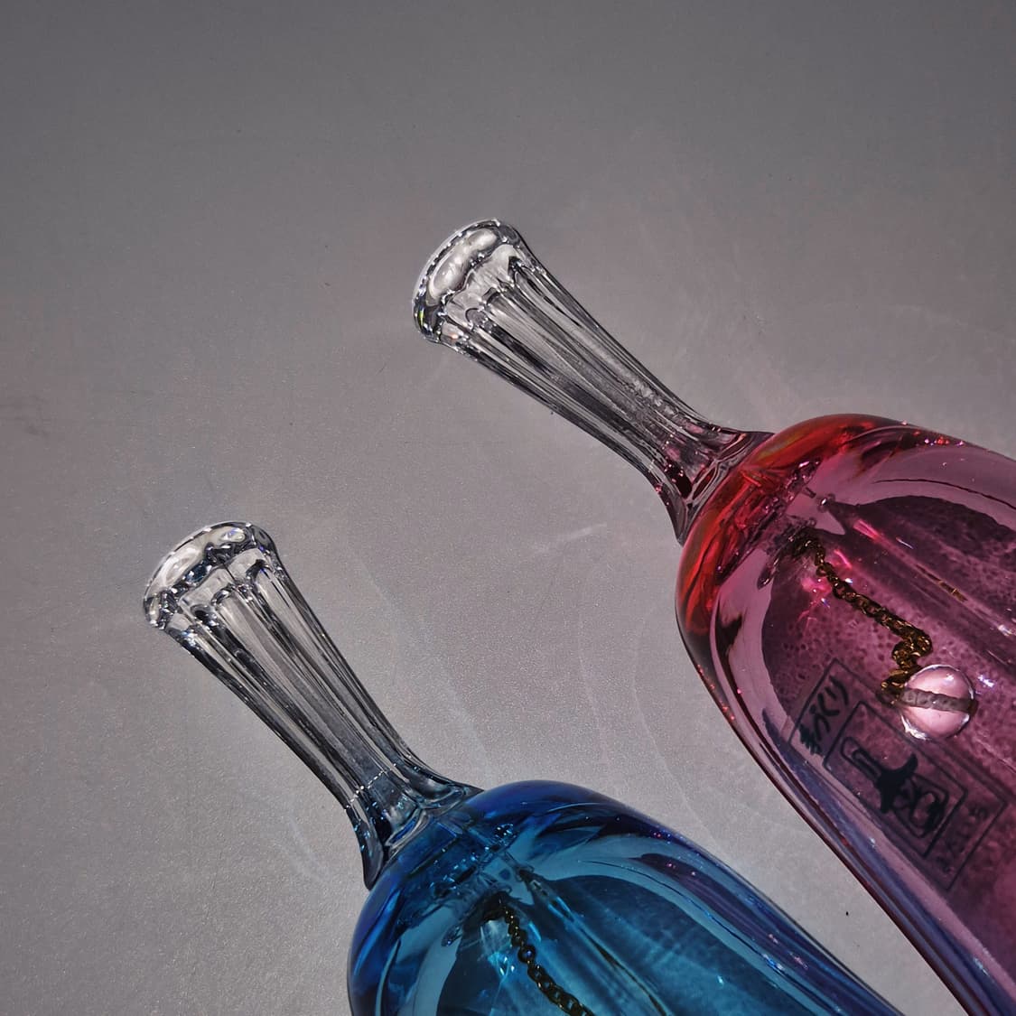 90s 오타루 핸드블로운 컬러 유리 벨 1p 상품이미지10