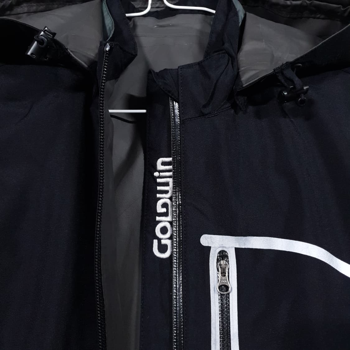 여성 L) 골드윈 고어텍스 팩라이트쉘 바람막이 후드 자켓 블랙 고프코어 상품이미지5