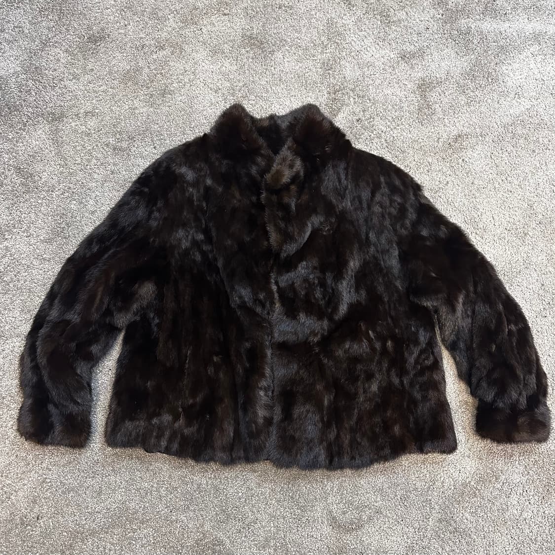 캐나다 빈티지 블랙브러운 사가밍크 퍼자켓M 상품이미지7