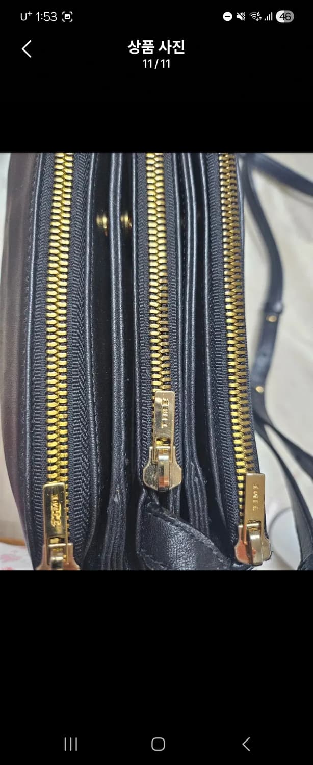 타임 한섬 아코디언 가죽 크로스백 상품이미지9