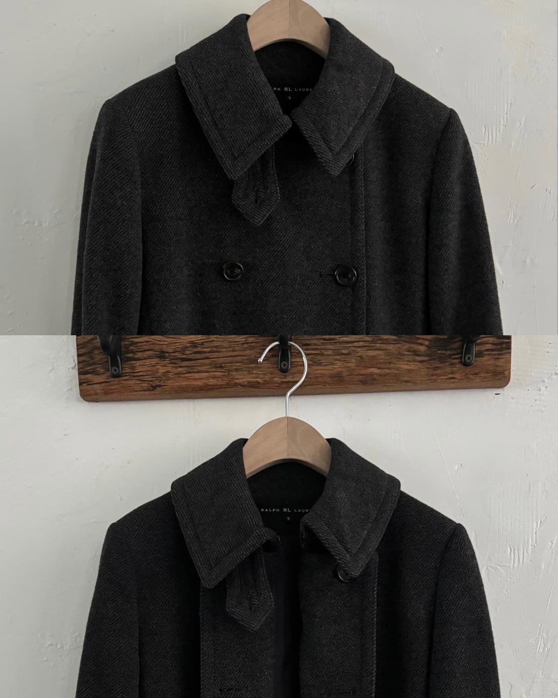 Ralph Lauren 랄프로렌 차콜 울 혼방 롱 코트 상품이미지5