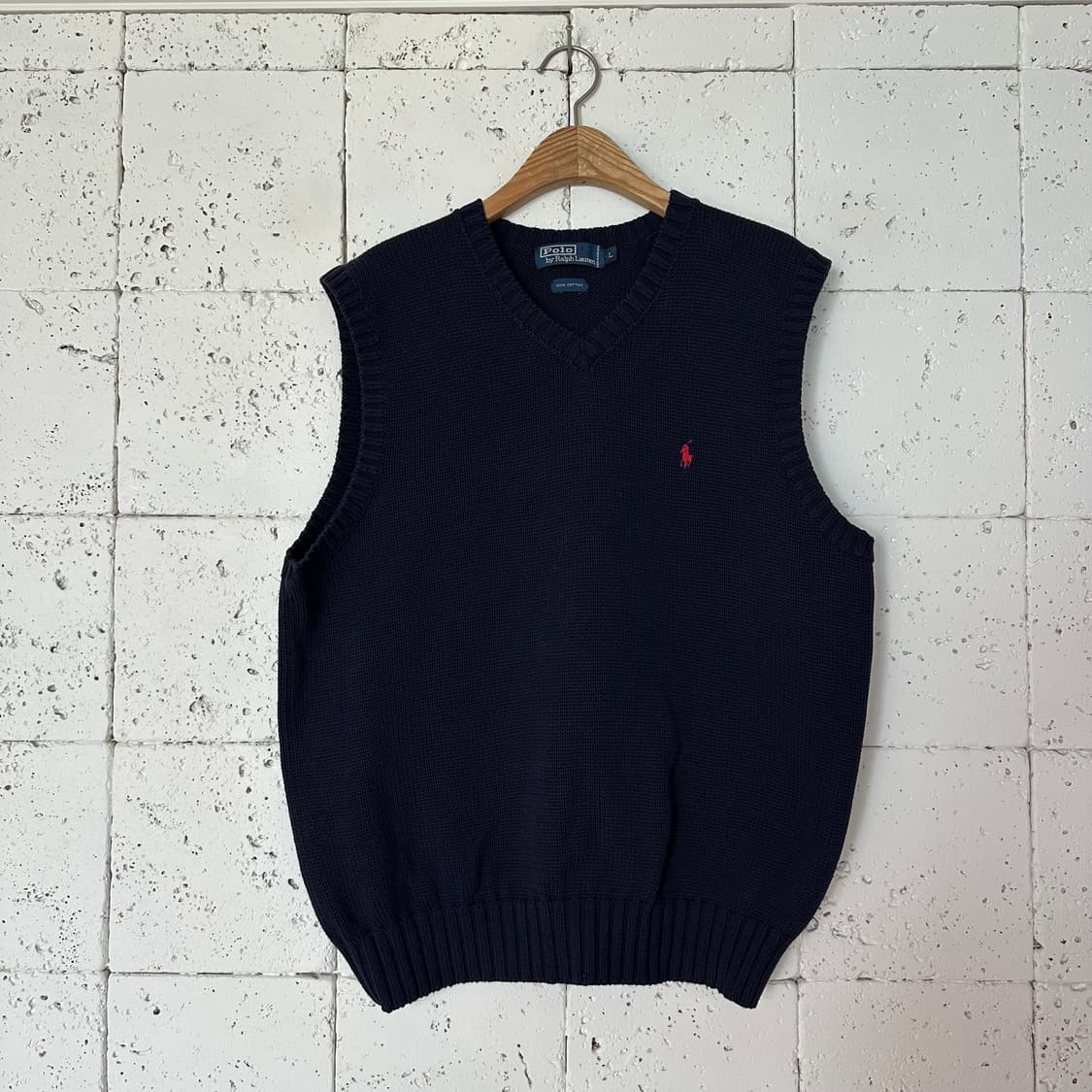 L 폴로 랄프로렌 코튼 니트 조끼 상품이미지1