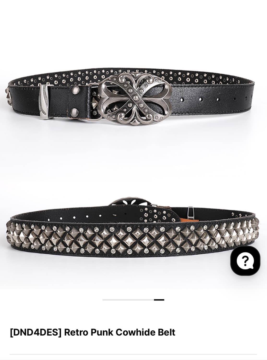 Retro punk cowhide Belt 상품이미지1