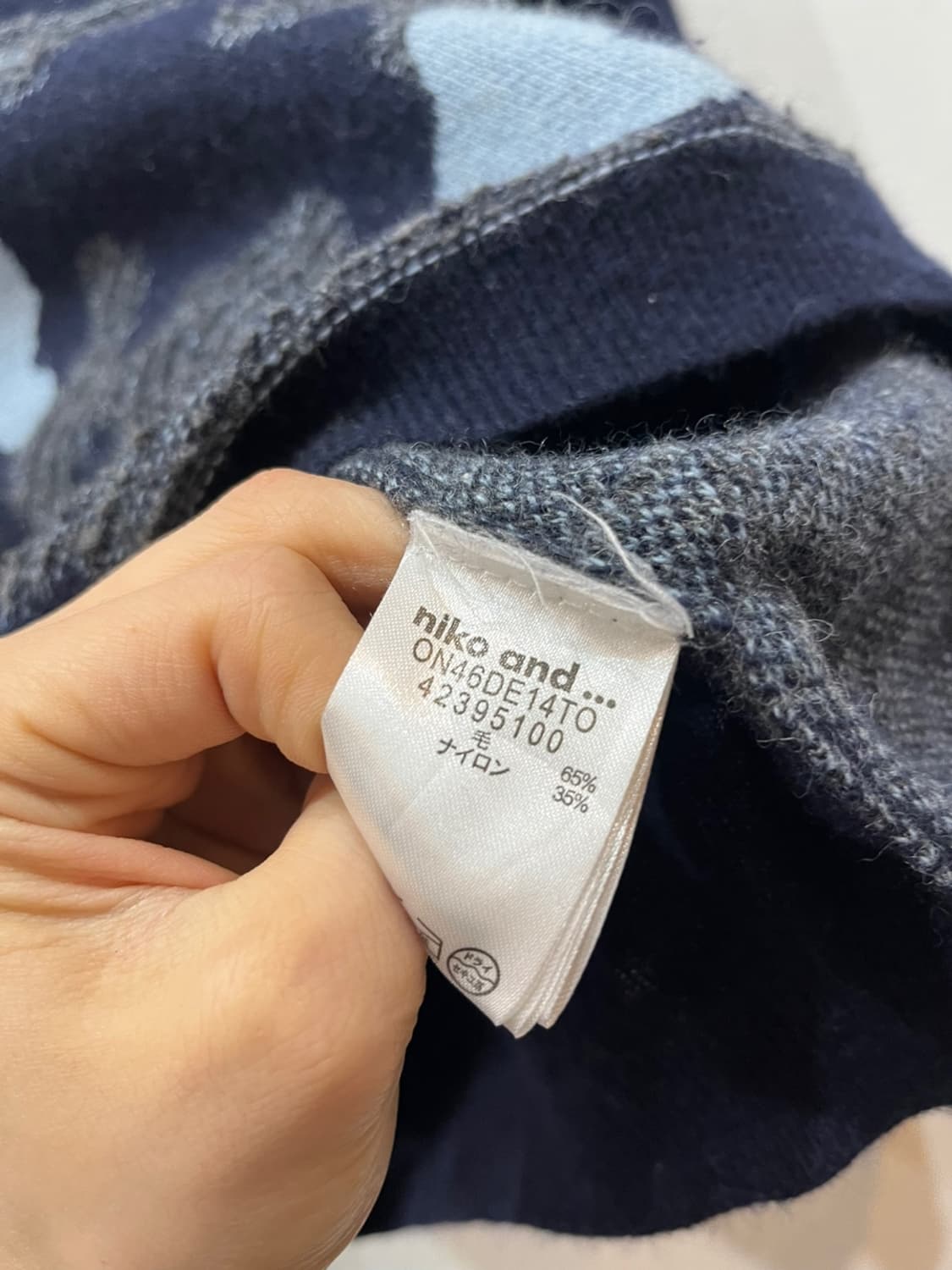 니코앤드 카모플라쥬 울 니트 우먼즈 네이비 상품이미지5