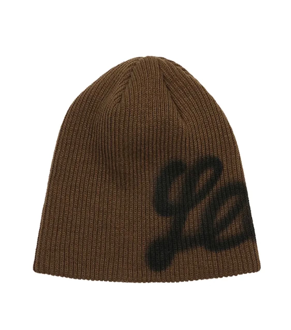 Yeel LOGO SPRAYED BEANIE BROWN 상품이미지1