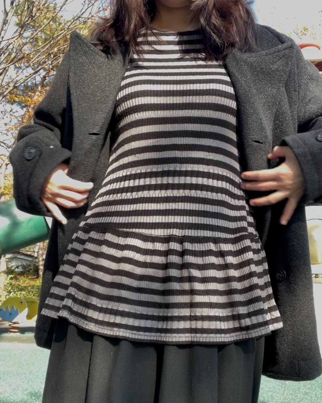 Stripe flare Knit Top / Mini dress 상품이미지6