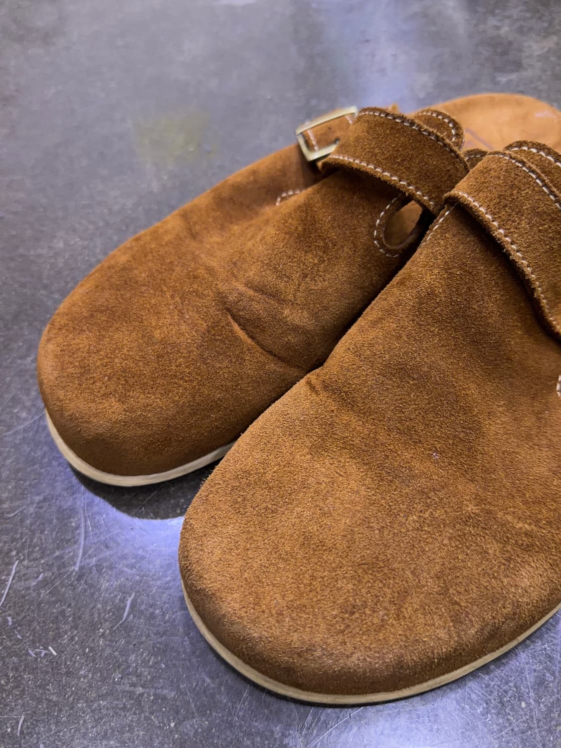 아일랜드 슬리퍼 스웨이드 브라운 블로퍼 뮬 타우페 피넛 290 상품이미지3