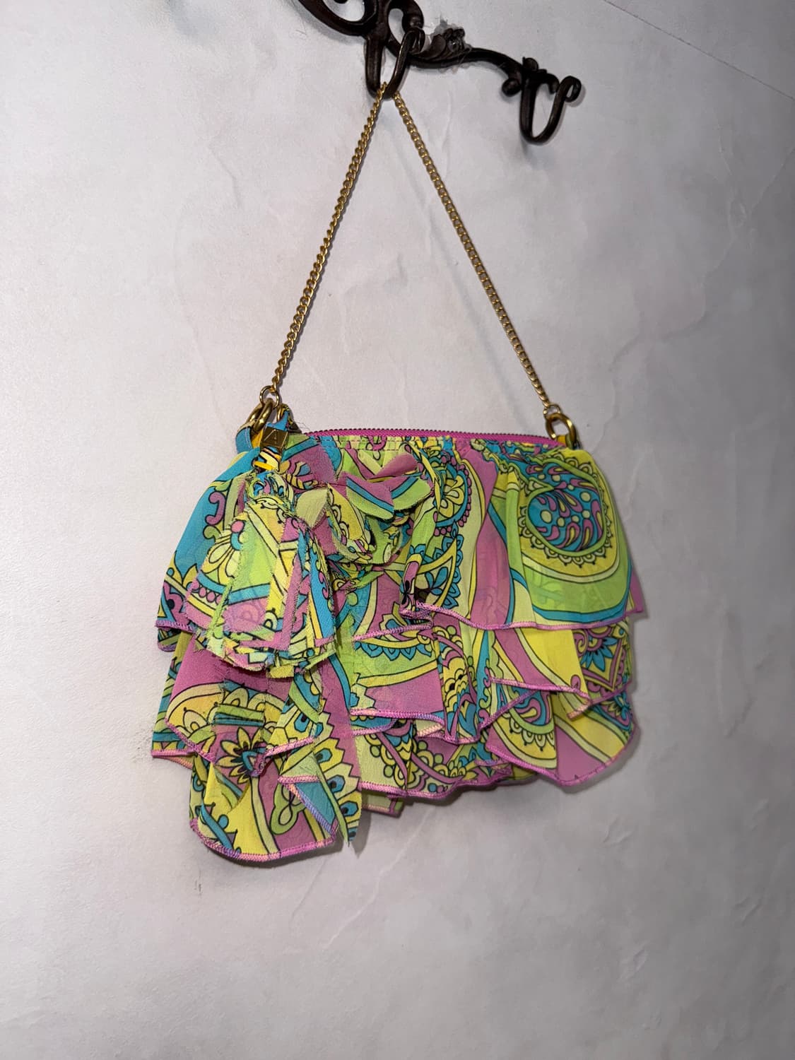 GAP pink lemon ethnic paisley ruffle 숄더백 상품이미지2