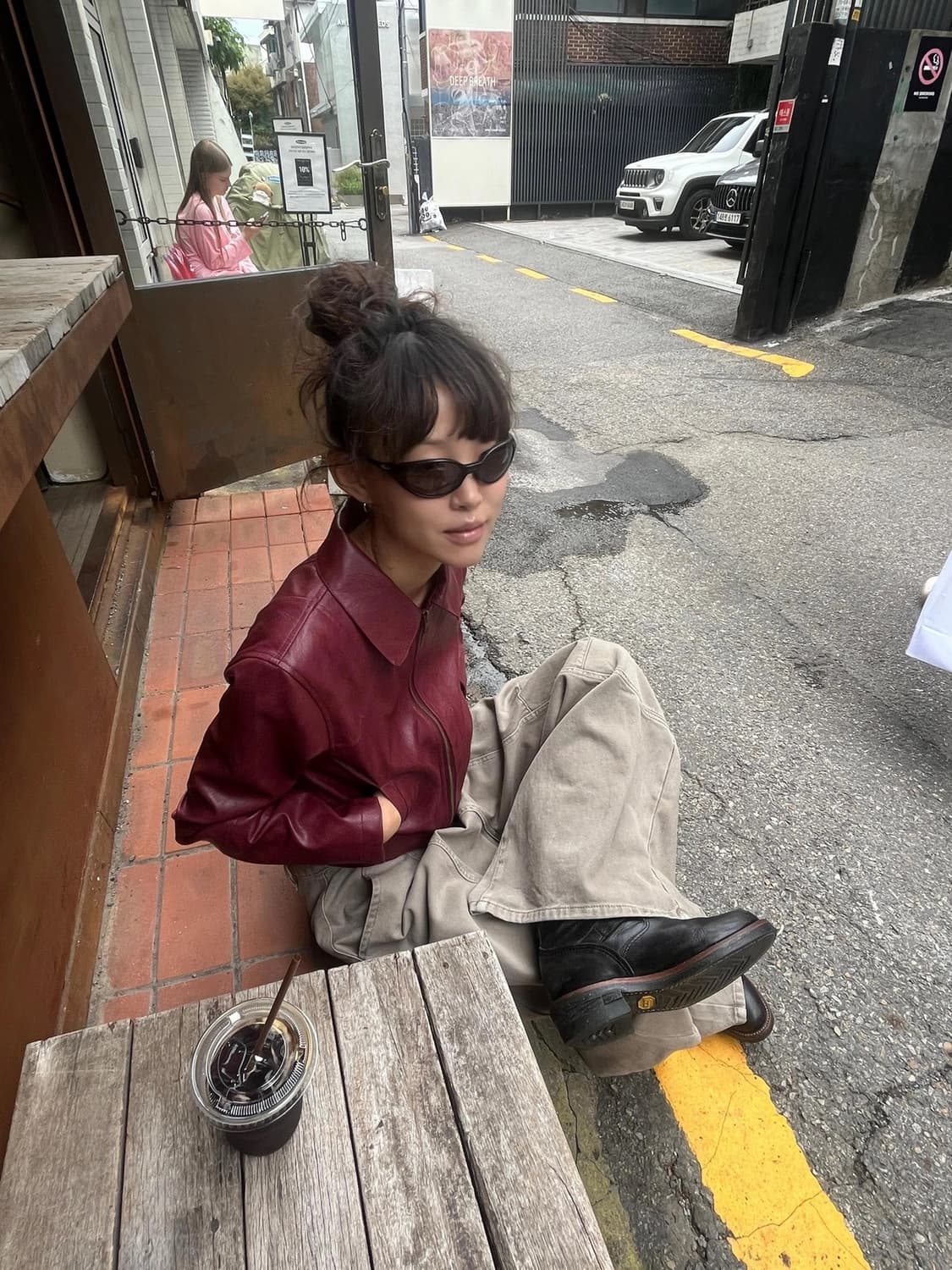 ik leather jacket burgundy 상품이미지2