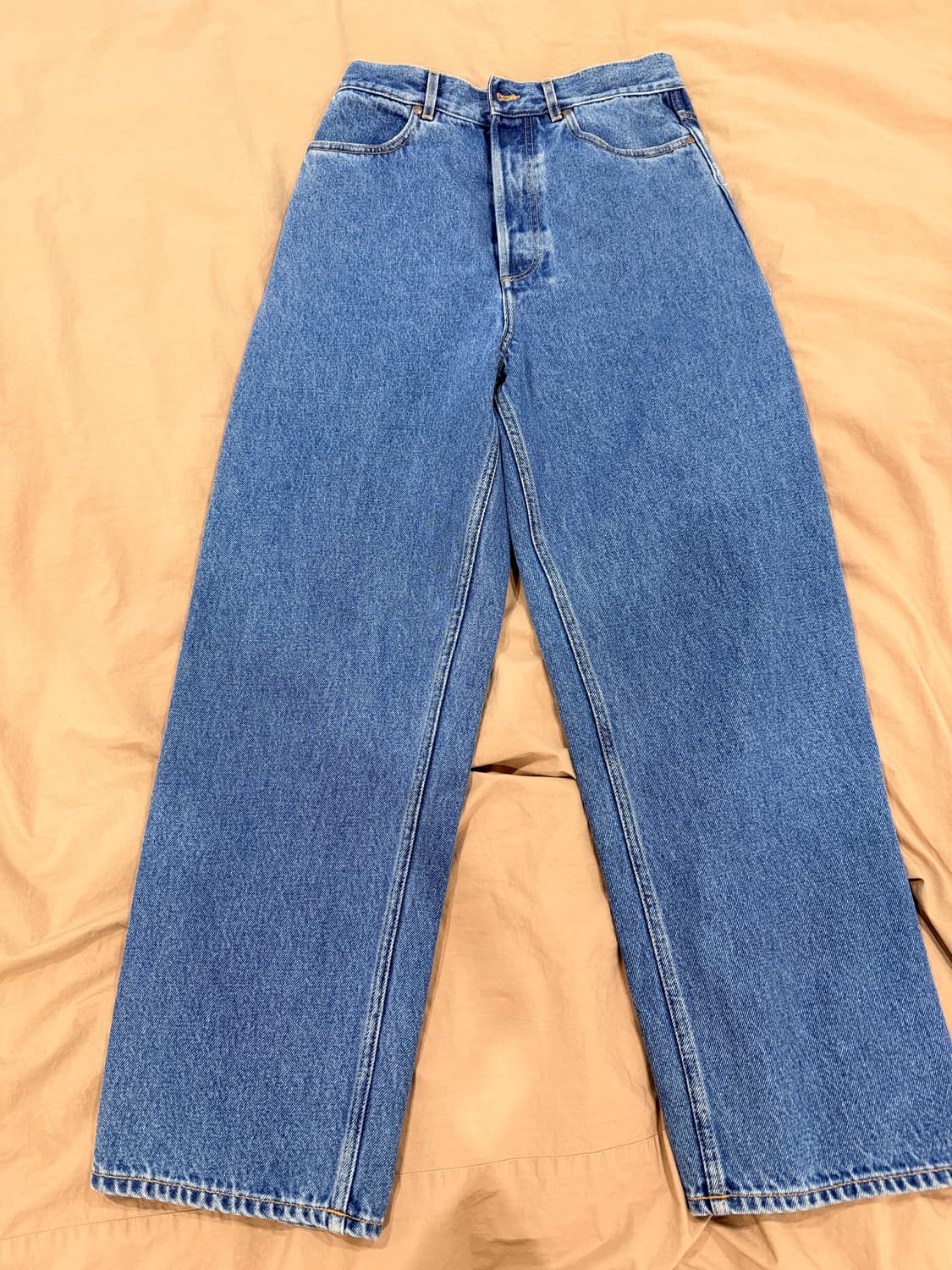 Cristaseya 크리스타세야 블리치드 하이웨스트 데님 청바지 상품이미지3