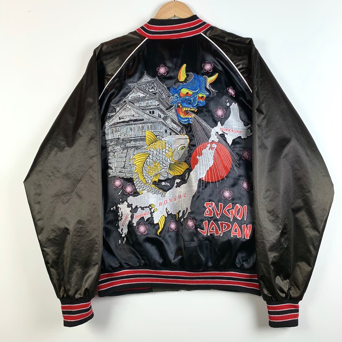 스고이 제팬 반야 잉어 자수 사쿠라 스카쟌 상품이미지7