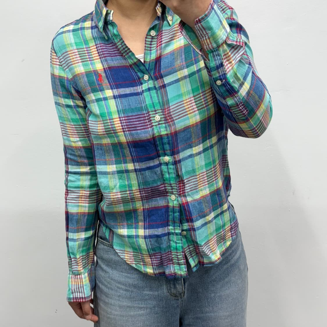 [S] 랄프로렌 멀티컬러 린넨 셔츠 상품이미지1