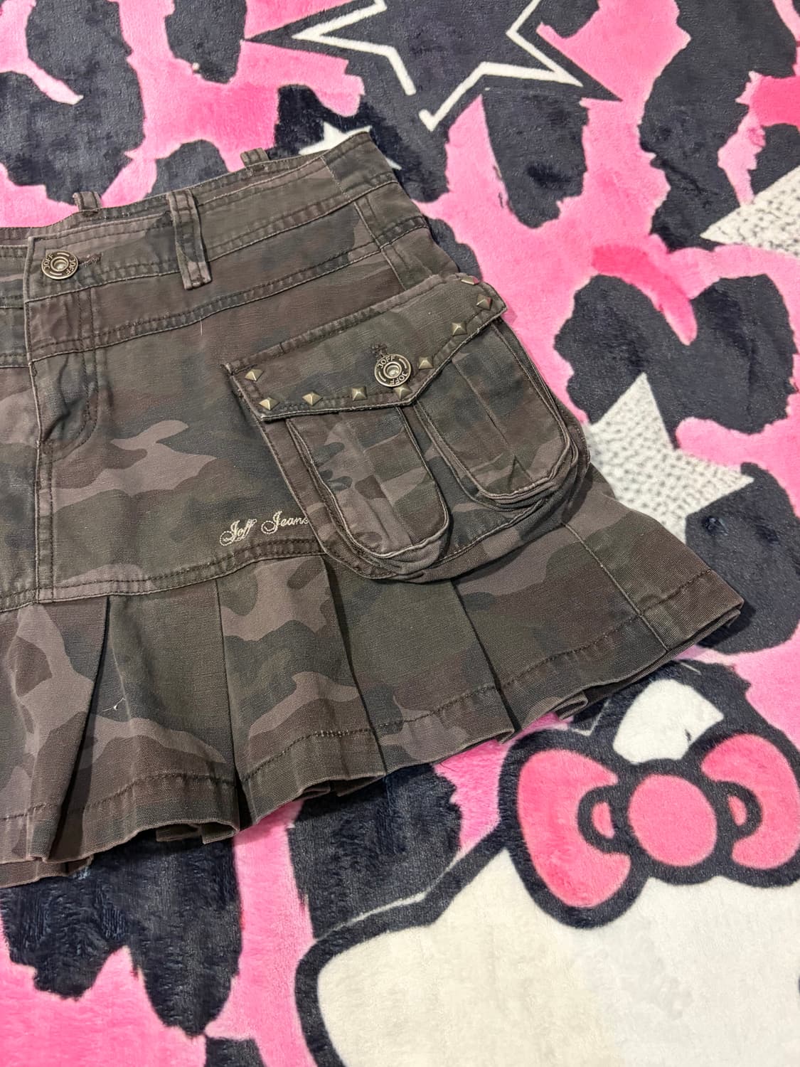 Y2K camo cargo poket pleat Mini Skirt  상품이미지7