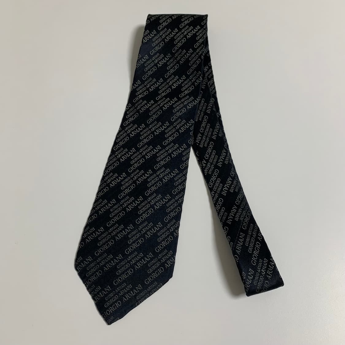 조르지오 아르마니(ARMANI) 모노그램 명품넥타이 블랙 100실크 A+ 상품이미지8