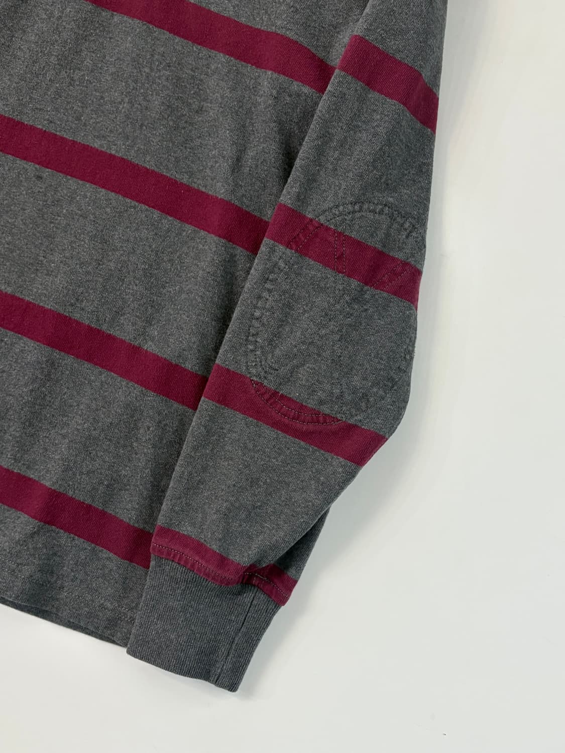 Polo 폴로 랄프로렌 차콜버건디 단가라패턴 럭비 후드 셔츠 상품이미지3