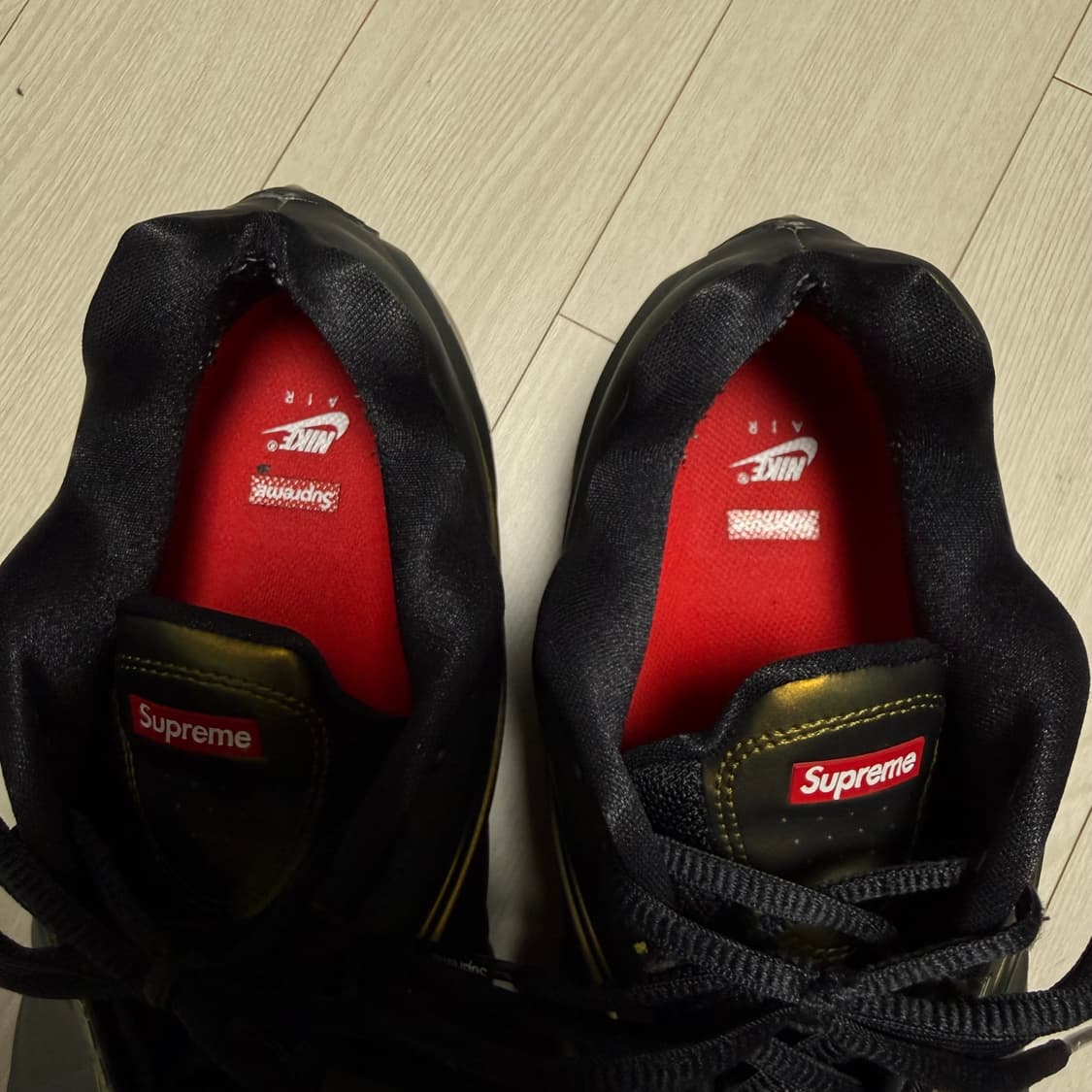 나이키 x 슈프림 에어 줌 코트포짓 SP 메탈릭 골드 블랙 300사이즈 상품이미지6