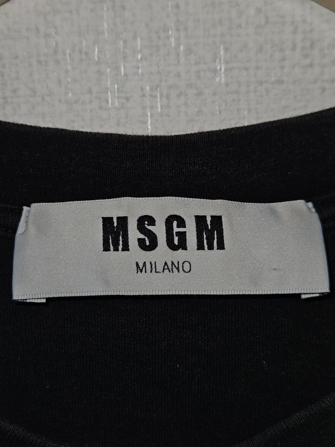MSGM 엠에스지엠 박스로고 반팔 티셔츠 블랙 정품 S 95 상품이미지4