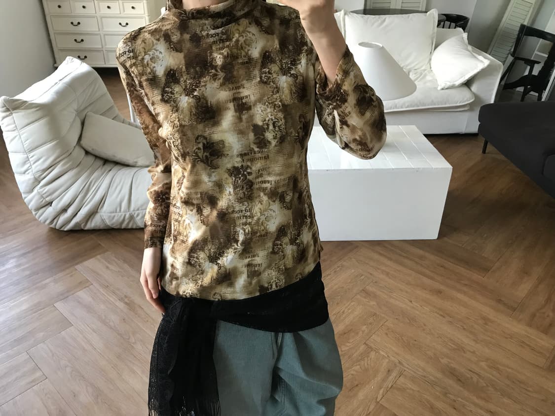 vintage pattern mash top 상품이미지5