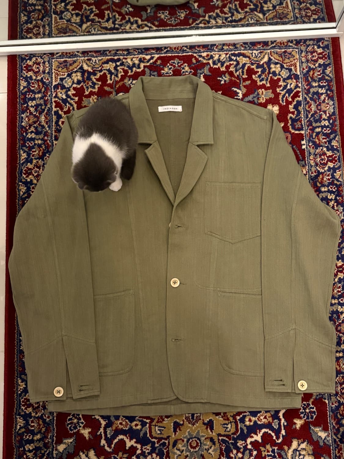 Vintage 해링본 코튼 자켓 상품이미지1