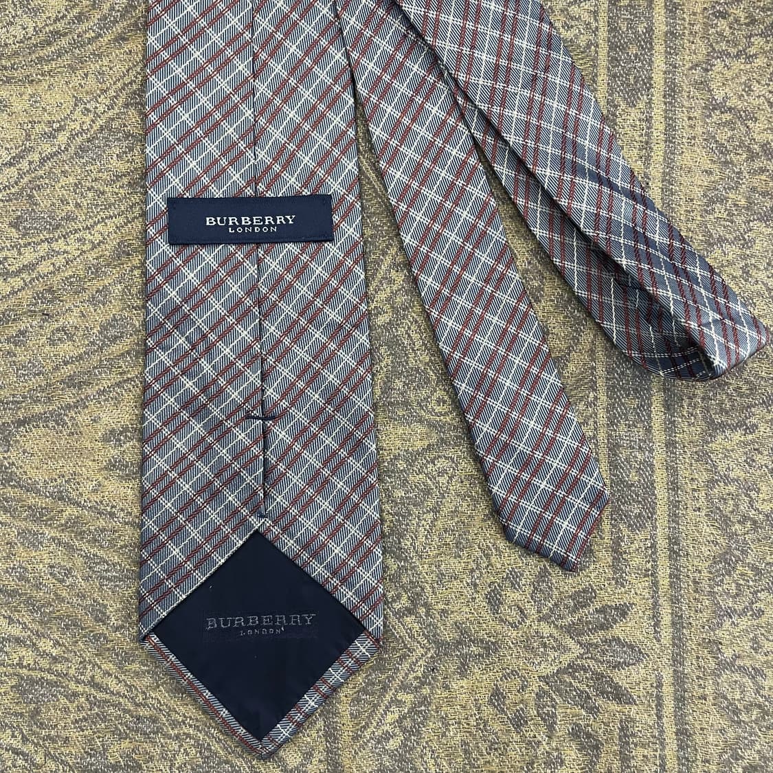 BURBERRY 버버리 실크 체크 넥타이 하이엔드 명품 타이 상품이미지2