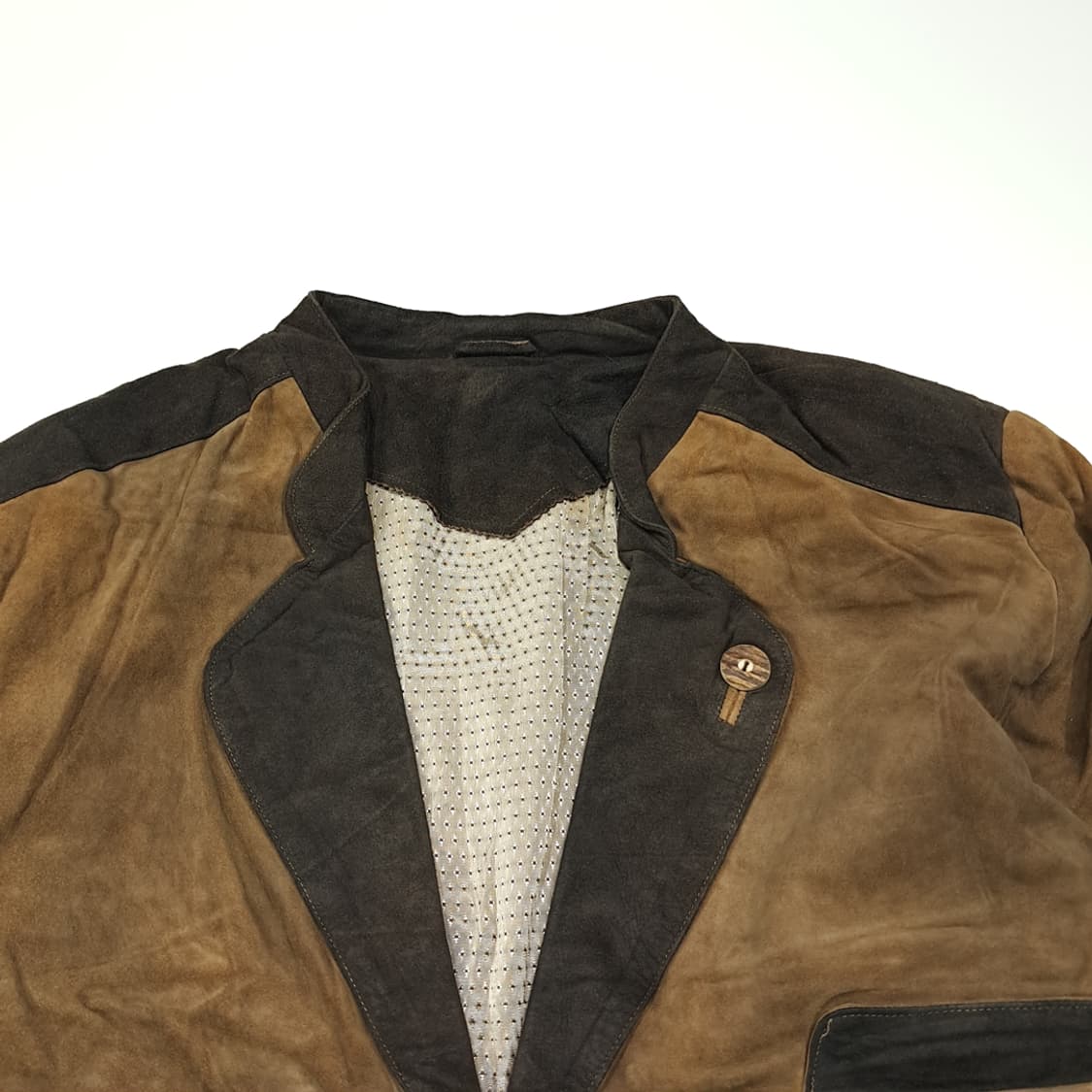 CL337 XL 80s 독일판 스웨이드 티롤리안 투톤 자켓 아우터 상품이미지2