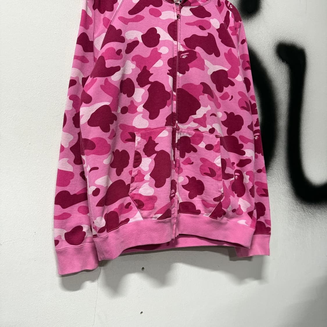 정품 베이프 OG ABC 핑크 카모 집업 후디 상품이미지4