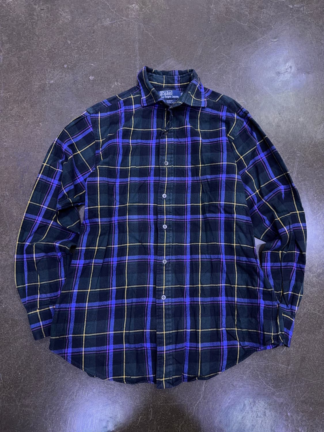 폴로 랄프로렌 타탄체크 리젠트 클래식핏 울 셔츠 남방 M 상품이미지1
