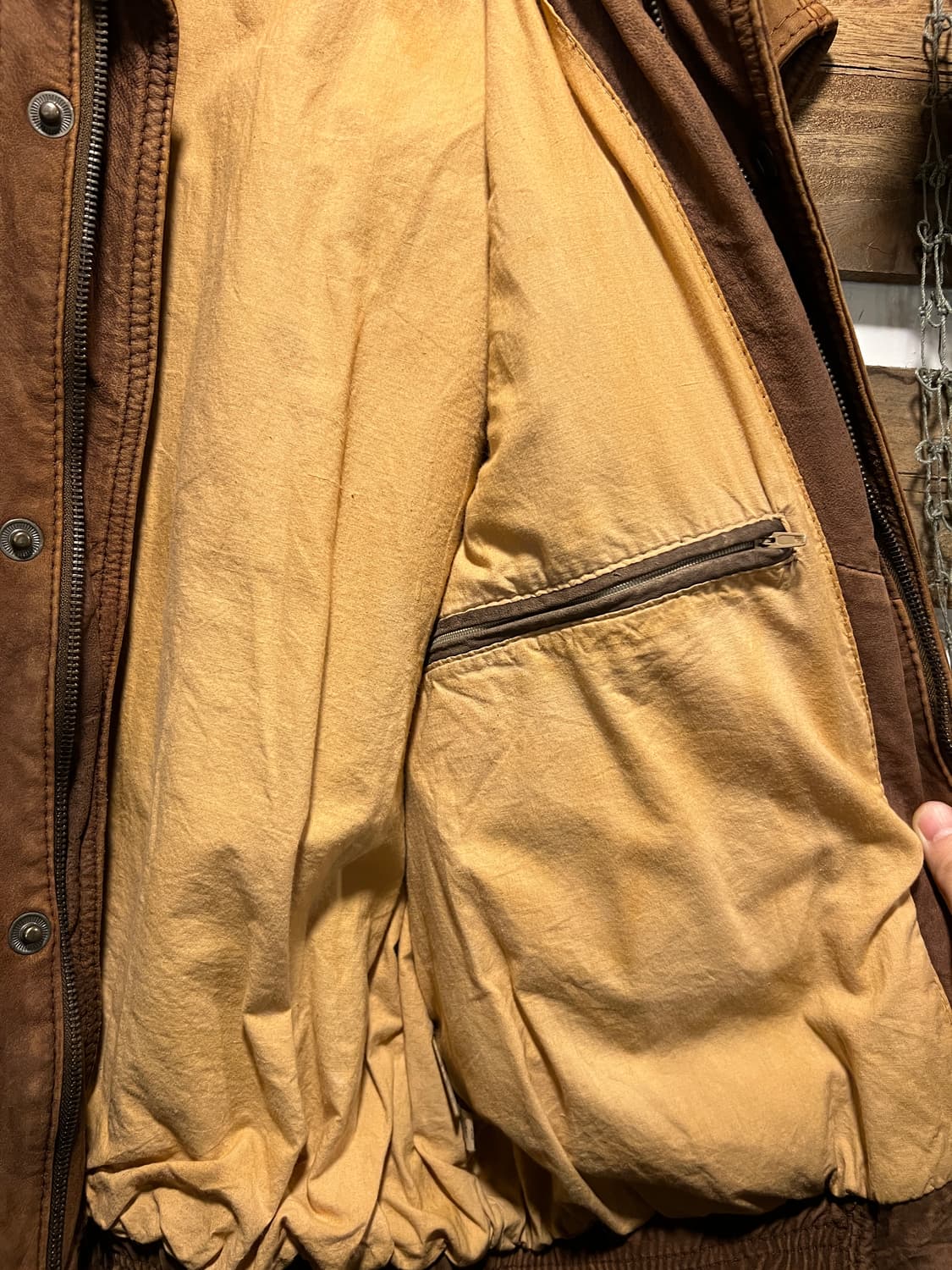 [L]90's USA 빈티지 브라운 리얼레더 멀티포켓 헌팅 베스트 상품이미지7