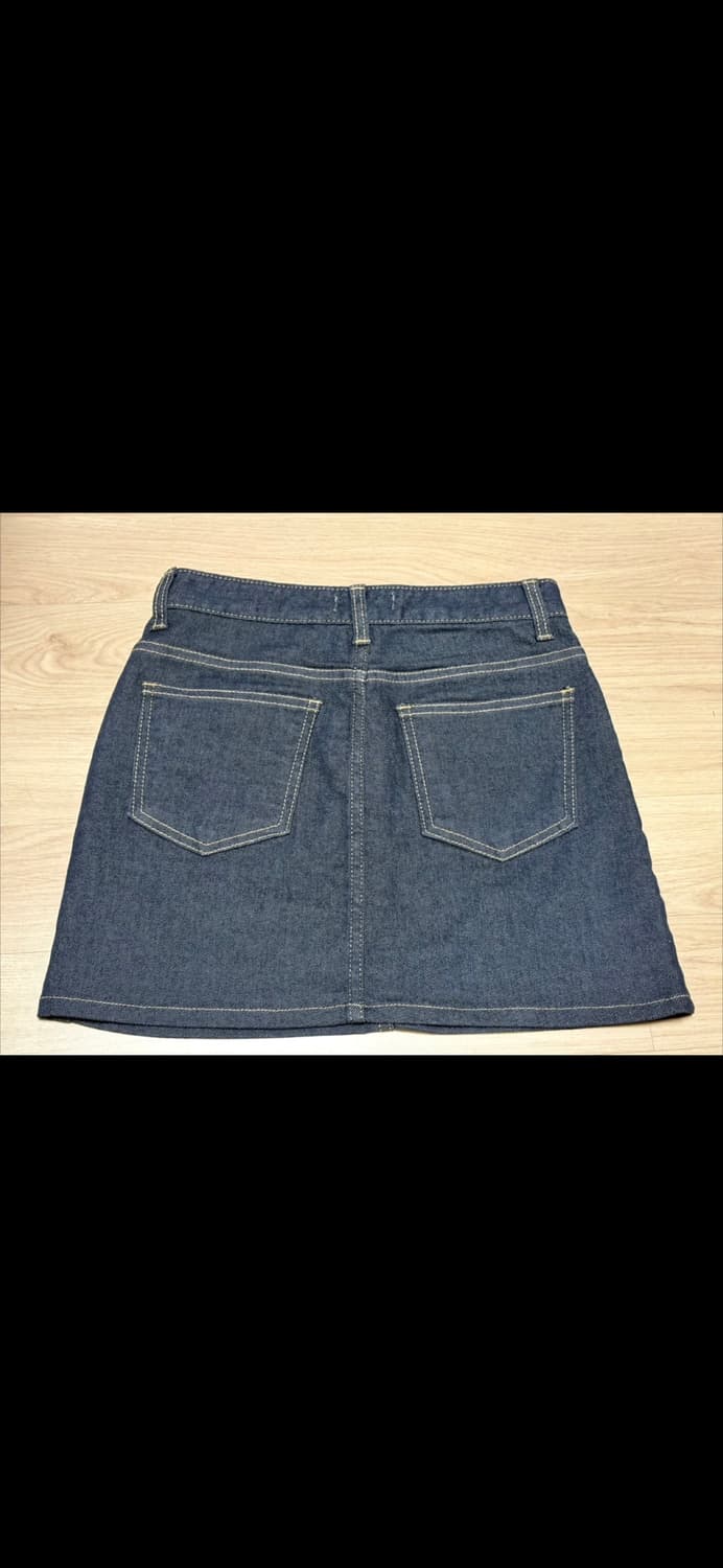로엠 스판 데님 숏 스커트 26 S 치마 거의새상품 상품이미지3