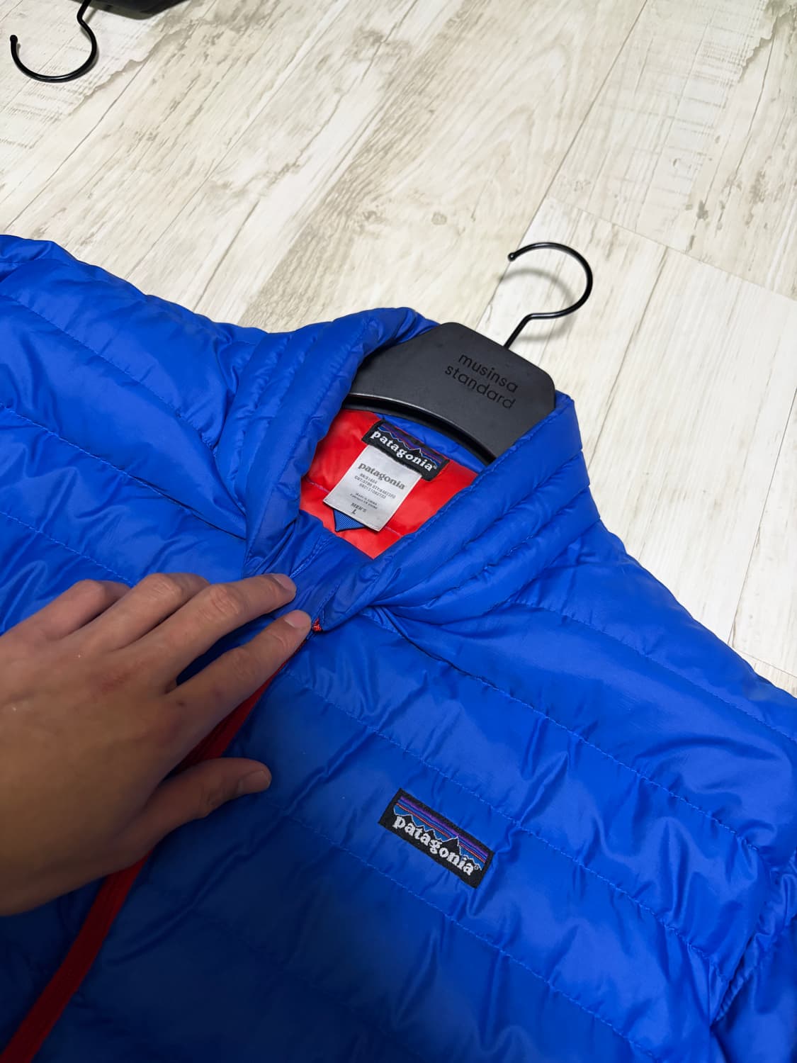 [L] 빈티지 파타고니아 다운 스웨터 남성용 블루 상품이미지2
