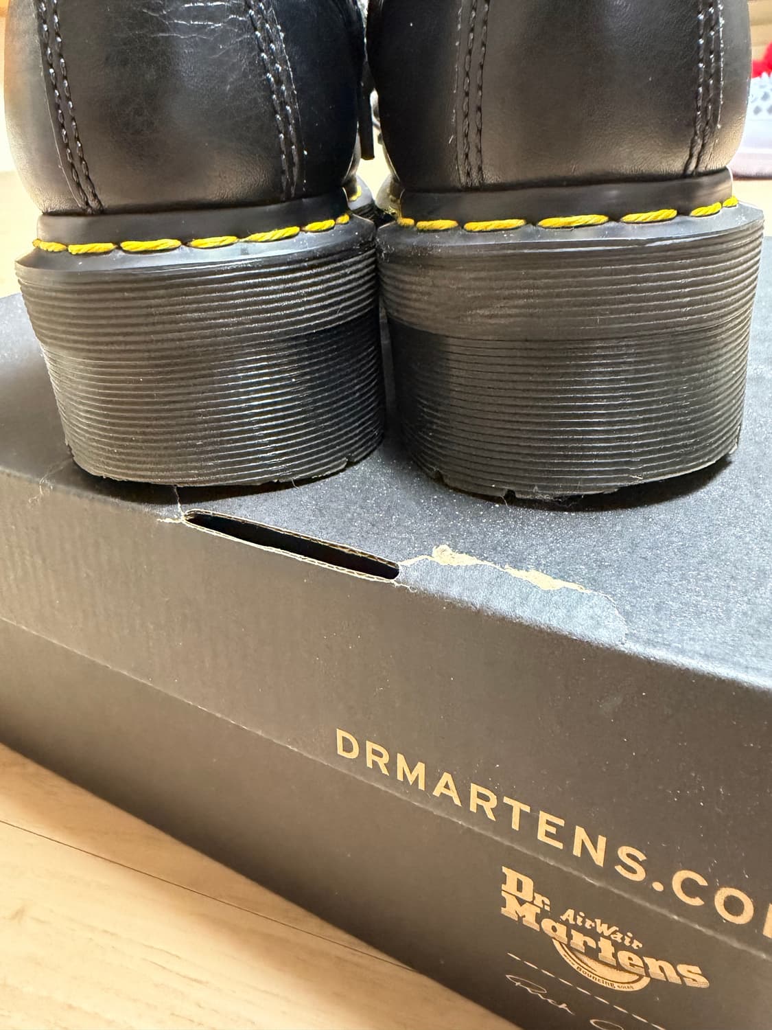 닥터마틴 x 릭 오웬스 1460 RO 레더 레이스 업 플랫폼 부츠 블랙 상품이미지5